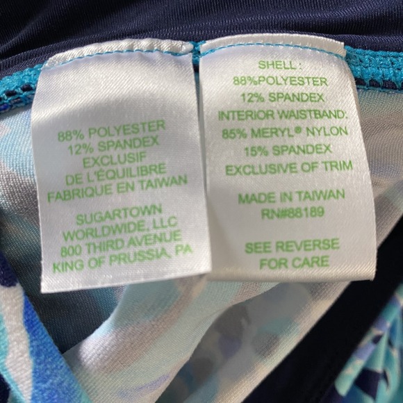 Lilly Pulitzer Luxletic Blue Coral Floral Print Leggings XS Style 000514 Womens - Picture 10 of 11